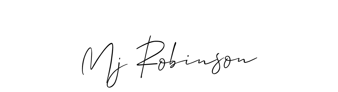 Create a beautiful signature design for name Mj Robinson. With this signature (Allison_Script) fonts, you can make a handwritten signature for free. Mj Robinson signature style 2 images and pictures png