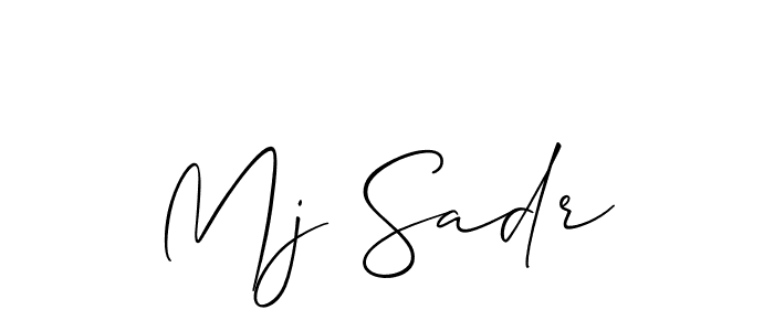 You can use this online signature creator to create a handwritten signature for the name Mj Sadr. This is the best online autograph maker. Mj Sadr signature style 2 images and pictures png