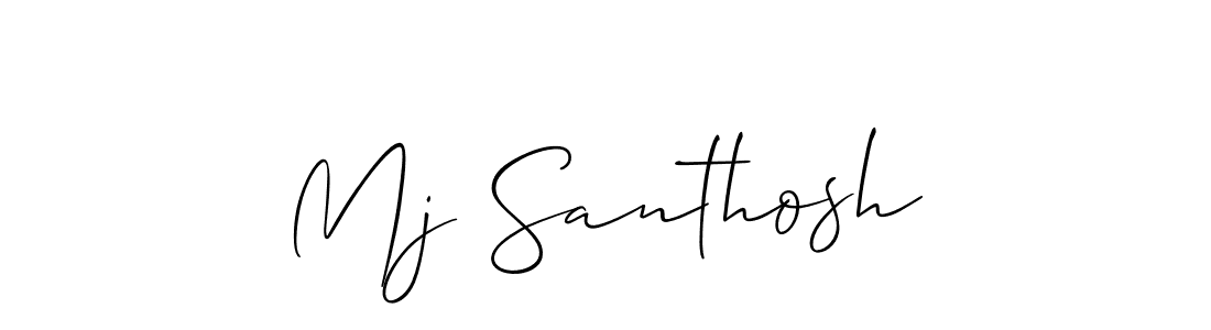 Mj Santhosh stylish signature style. Best Handwritten Sign (Allison_Script) for my name. Handwritten Signature Collection Ideas for my name Mj Santhosh. Mj Santhosh signature style 2 images and pictures png