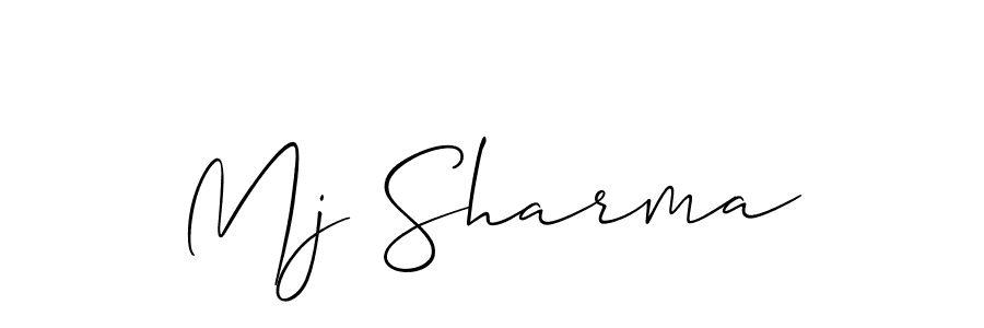 Use a signature maker to create a handwritten signature online. With this signature software, you can design (Allison_Script) your own signature for name Mj Sharma. Mj Sharma signature style 2 images and pictures png