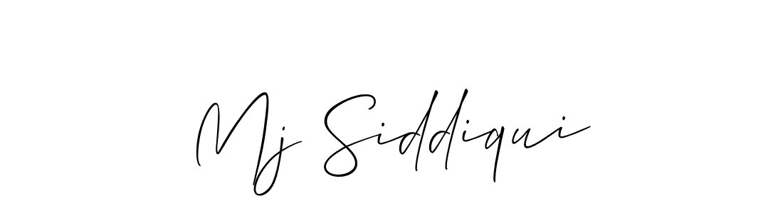 How to make Mj Siddiqui name signature. Use Allison_Script style for creating short signs online. This is the latest handwritten sign. Mj Siddiqui signature style 2 images and pictures png