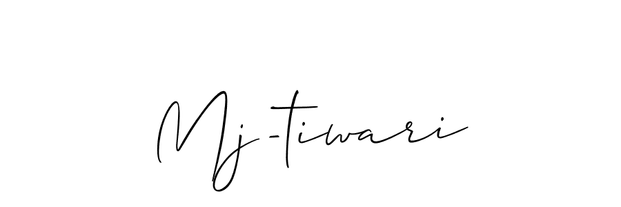 The best way (Allison_Script) to make a short signature is to pick only two or three words in your name. The name Mj-tiwari include a total of six letters. For converting this name. Mj-tiwari signature style 2 images and pictures png