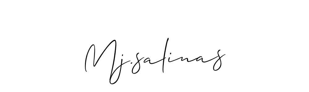 How to make Mj.salinas name signature. Use Allison_Script style for creating short signs online. This is the latest handwritten sign. Mj.salinas signature style 2 images and pictures png