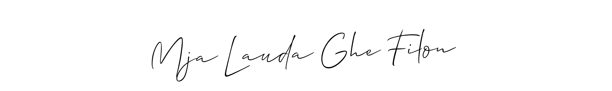 Check out images of Autograph of Mja Lauda Ghe Filon ;) name. Actor Mja Lauda Ghe Filon ;) Signature Style. Allison_Script is a professional sign style online. Mja Lauda Ghe Filon ;) signature style 2 images and pictures png