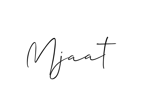 Use a signature maker to create a handwritten signature online. With this signature software, you can design (Allison_Script) your own signature for name Mjaat. Mjaat signature style 2 images and pictures png