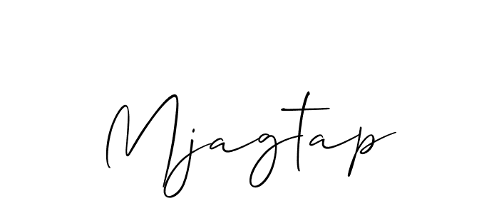 How to make Mjagtap signature? Allison_Script is a professional autograph style. Create handwritten signature for Mjagtap name. Mjagtap signature style 2 images and pictures png