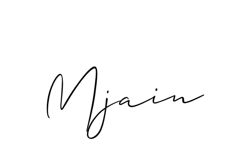 How to make Mjain signature? Allison_Script is a professional autograph style. Create handwritten signature for Mjain name. Mjain signature style 2 images and pictures png