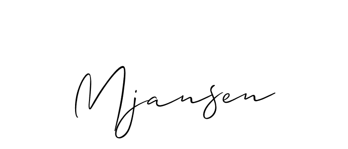 Mjansen stylish signature style. Best Handwritten Sign (Allison_Script) for my name. Handwritten Signature Collection Ideas for my name Mjansen. Mjansen signature style 2 images and pictures png