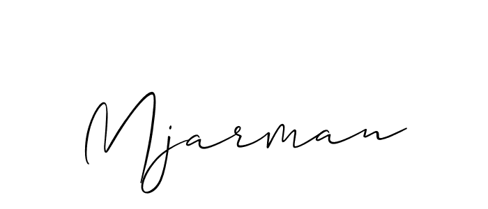 Create a beautiful signature design for name Mjarman. With this signature (Allison_Script) fonts, you can make a handwritten signature for free. Mjarman signature style 2 images and pictures png