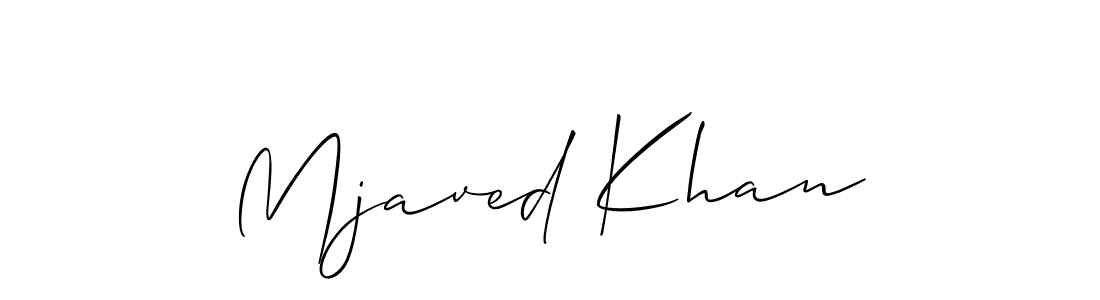 Also we have Mjaved Khan name is the best signature style. Create professional handwritten signature collection using Allison_Script autograph style. Mjaved Khan signature style 2 images and pictures png