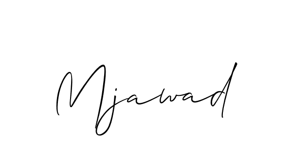 Create a beautiful signature design for name Mjawad. With this signature (Allison_Script) fonts, you can make a handwritten signature for free. Mjawad signature style 2 images and pictures png