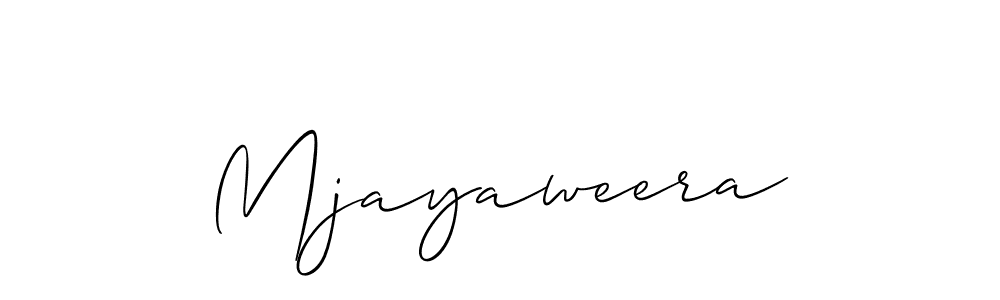 Also we have Mjayaweera name is the best signature style. Create professional handwritten signature collection using Allison_Script autograph style. Mjayaweera signature style 2 images and pictures png