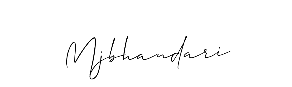 Make a beautiful signature design for name Mjbhandari. Use this online signature maker to create a handwritten signature for free. Mjbhandari signature style 2 images and pictures png