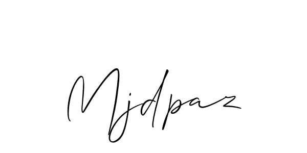 if you are searching for the best signature style for your name Mjdpaz. so please give up your signature search. here we have designed multiple signature styles  using Allison_Script. Mjdpaz signature style 2 images and pictures png