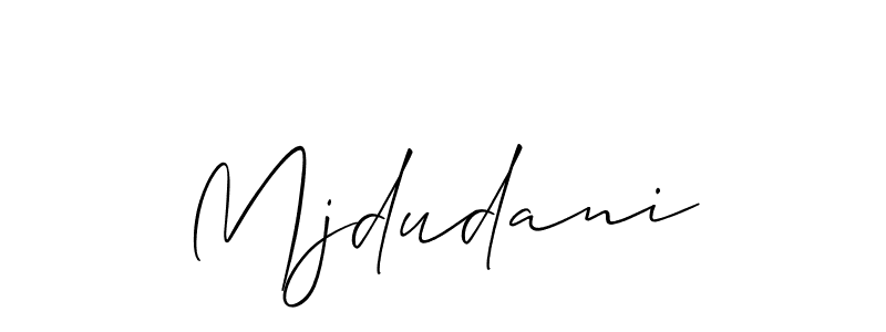 Design your own signature with our free online signature maker. With this signature software, you can create a handwritten (Allison_Script) signature for name Mjdudani. Mjdudani signature style 2 images and pictures png