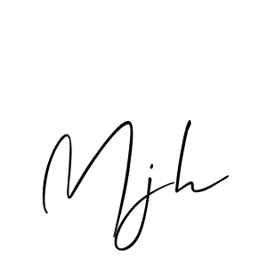 Use a signature maker to create a handwritten signature online. With this signature software, you can design (Allison_Script) your own signature for name Mjh. Mjh signature style 2 images and pictures png