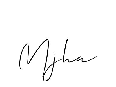 The best way (Allison_Script) to make a short signature is to pick only two or three words in your name. The name Mjha include a total of six letters. For converting this name. Mjha signature style 2 images and pictures png