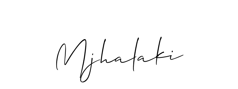 if you are searching for the best signature style for your name Mjhalaki. so please give up your signature search. here we have designed multiple signature styles  using Allison_Script. Mjhalaki signature style 2 images and pictures png