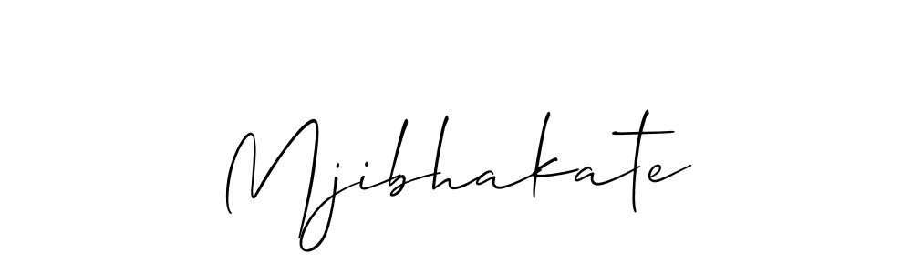 Use a signature maker to create a handwritten signature online. With this signature software, you can design (Allison_Script) your own signature for name Mjibhakate. Mjibhakate signature style 2 images and pictures png