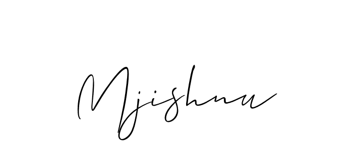 Also we have Mjishnu name is the best signature style. Create professional handwritten signature collection using Allison_Script autograph style. Mjishnu signature style 2 images and pictures png