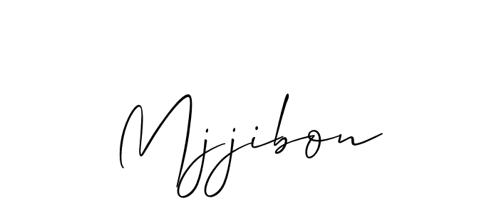 Use a signature maker to create a handwritten signature online. With this signature software, you can design (Allison_Script) your own signature for name Mjjibon. Mjjibon signature style 2 images and pictures png