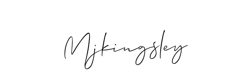 Make a short Mjkingsley signature style. Manage your documents anywhere anytime using Allison_Script. Create and add eSignatures, submit forms, share and send files easily. Mjkingsley signature style 2 images and pictures png