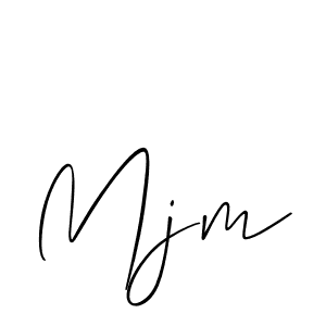 Make a beautiful signature design for name Mjm. With this signature (Allison_Script) style, you can create a handwritten signature for free. Mjm signature style 2 images and pictures png