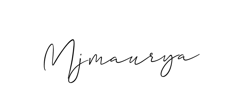 How to make Mjmaurya signature? Allison_Script is a professional autograph style. Create handwritten signature for Mjmaurya name. Mjmaurya signature style 2 images and pictures png