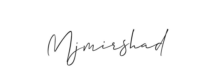 Design your own signature with our free online signature maker. With this signature software, you can create a handwritten (Allison_Script) signature for name Mjmirshad. Mjmirshad signature style 2 images and pictures png