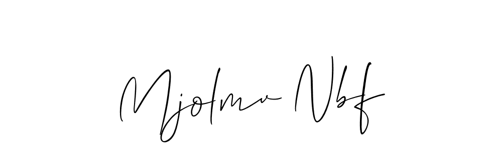 How to Draw Mjolmv Nbf signature style? Allison_Script is a latest design signature styles for name Mjolmv Nbf. Mjolmv Nbf signature style 2 images and pictures png
