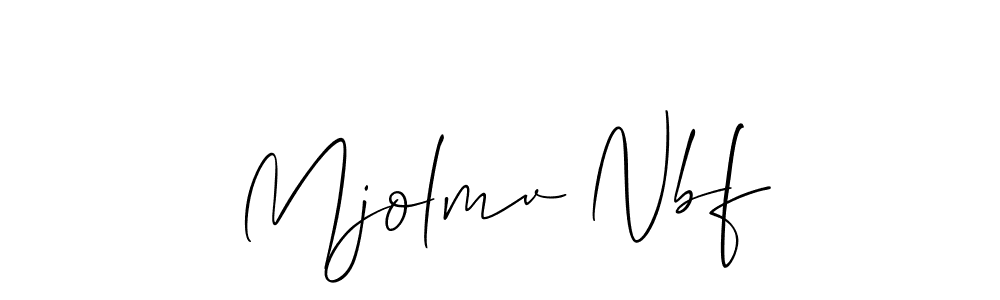 How to Draw Mjolmv Nbf signature style? Allison_Script is a latest design signature styles for name Mjolmv Nbf. Mjolmv Nbf signature style 2 images and pictures png