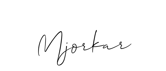 if you are searching for the best signature style for your name Mjorkar. so please give up your signature search. here we have designed multiple signature styles  using Allison_Script. Mjorkar signature style 2 images and pictures png