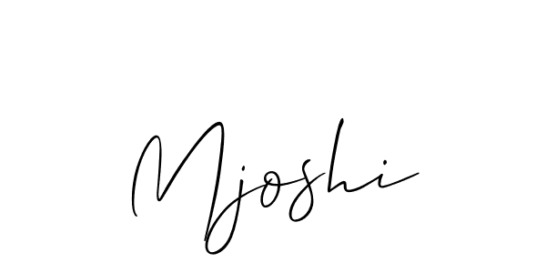 Use a signature maker to create a handwritten signature online. With this signature software, you can design (Allison_Script) your own signature for name Mjoshi. Mjoshi signature style 2 images and pictures png