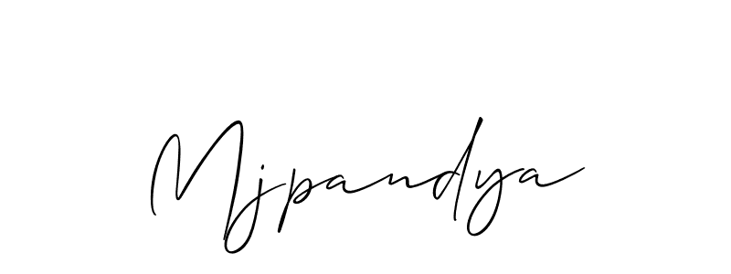 Design your own signature with our free online signature maker. With this signature software, you can create a handwritten (Allison_Script) signature for name Mjpandya. Mjpandya signature style 2 images and pictures png
