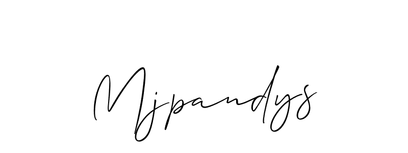 Make a beautiful signature design for name Mjpandys. With this signature (Allison_Script) style, you can create a handwritten signature for free. Mjpandys signature style 2 images and pictures png