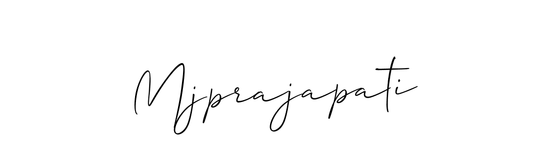 It looks lik you need a new signature style for name Mjprajapati. Design unique handwritten (Allison_Script) signature with our free signature maker in just a few clicks. Mjprajapati signature style 2 images and pictures png