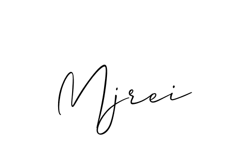 Make a beautiful signature design for name Mjrei. With this signature (Allison_Script) style, you can create a handwritten signature for free. Mjrei signature style 2 images and pictures png