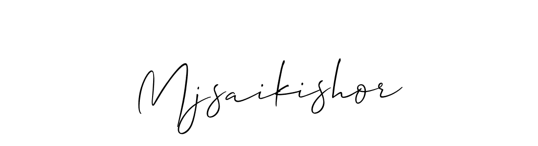 How to make Mjsaikishor signature? Allison_Script is a professional autograph style. Create handwritten signature for Mjsaikishor name. Mjsaikishor signature style 2 images and pictures png