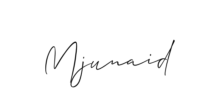 Allison_Script is a professional signature style that is perfect for those who want to add a touch of class to their signature. It is also a great choice for those who want to make their signature more unique. Get Mjunaid name to fancy signature for free. Mjunaid signature style 2 images and pictures png