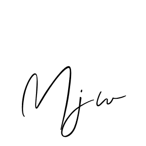 Use a signature maker to create a handwritten signature online. With this signature software, you can design (Allison_Script) your own signature for name Mjw. Mjw signature style 2 images and pictures png