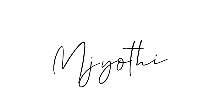 The best way (Allison_Script) to make a short signature is to pick only two or three words in your name. The name Mjyothi include a total of six letters. For converting this name. Mjyothi signature style 2 images and pictures png