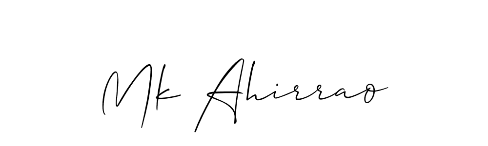 Mk Ahirrao stylish signature style. Best Handwritten Sign (Allison_Script) for my name. Handwritten Signature Collection Ideas for my name Mk Ahirrao. Mk Ahirrao signature style 2 images and pictures png