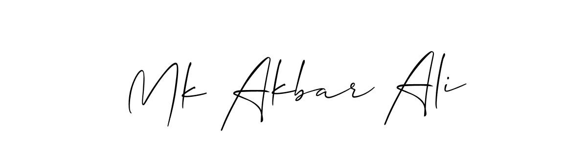 Make a beautiful signature design for name Mk Akbar Ali. Use this online signature maker to create a handwritten signature for free. Mk Akbar Ali signature style 2 images and pictures png