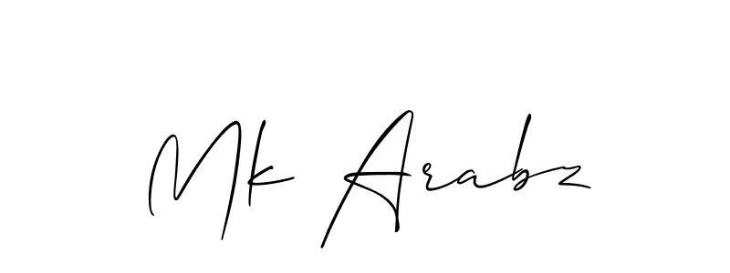 Design your own signature with our free online signature maker. With this signature software, you can create a handwritten (Allison_Script) signature for name Mk Arabz. Mk Arabz signature style 2 images and pictures png