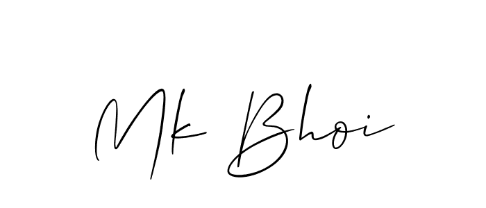 It looks lik you need a new signature style for name Mk Bhoi. Design unique handwritten (Allison_Script) signature with our free signature maker in just a few clicks. Mk Bhoi signature style 2 images and pictures png