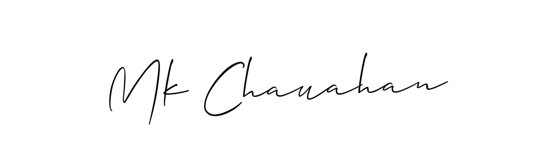 You should practise on your own different ways (Allison_Script) to write your name (Mk Chauahan) in signature. don't let someone else do it for you. Mk Chauahan signature style 2 images and pictures png