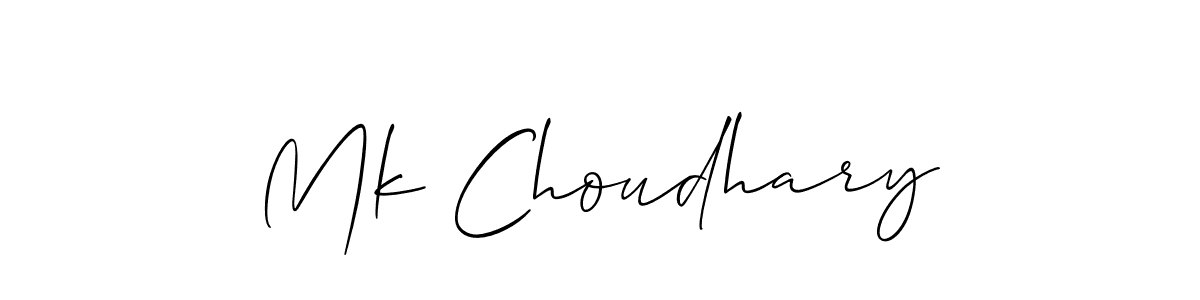 You should practise on your own different ways (Allison_Script) to write your name (Mk Choudhary) in signature. don't let someone else do it for you. Mk Choudhary signature style 2 images and pictures png