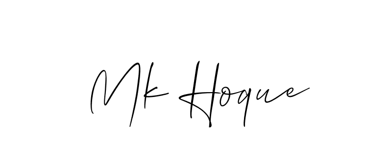 Also You can easily find your signature by using the search form. We will create Mk Hoque name handwritten signature images for you free of cost using Allison_Script sign style. Mk Hoque signature style 2 images and pictures png