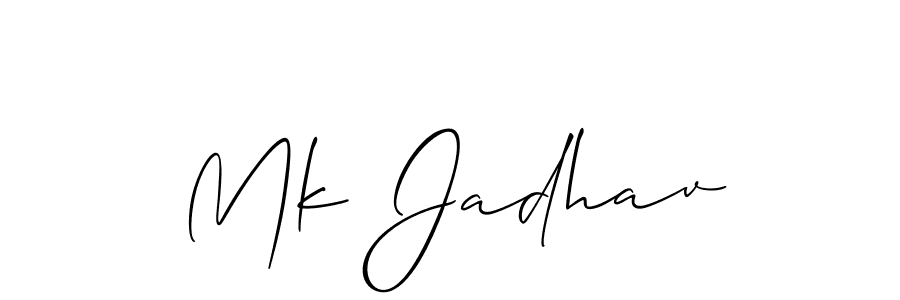 Check out images of Autograph of Mk Jadhav name. Actor Mk Jadhav Signature Style. Allison_Script is a professional sign style online. Mk Jadhav signature style 2 images and pictures png