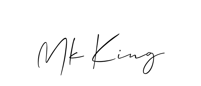 Best and Professional Signature Style for Mk King. Allison_Script Best Signature Style Collection. Mk King signature style 2 images and pictures png